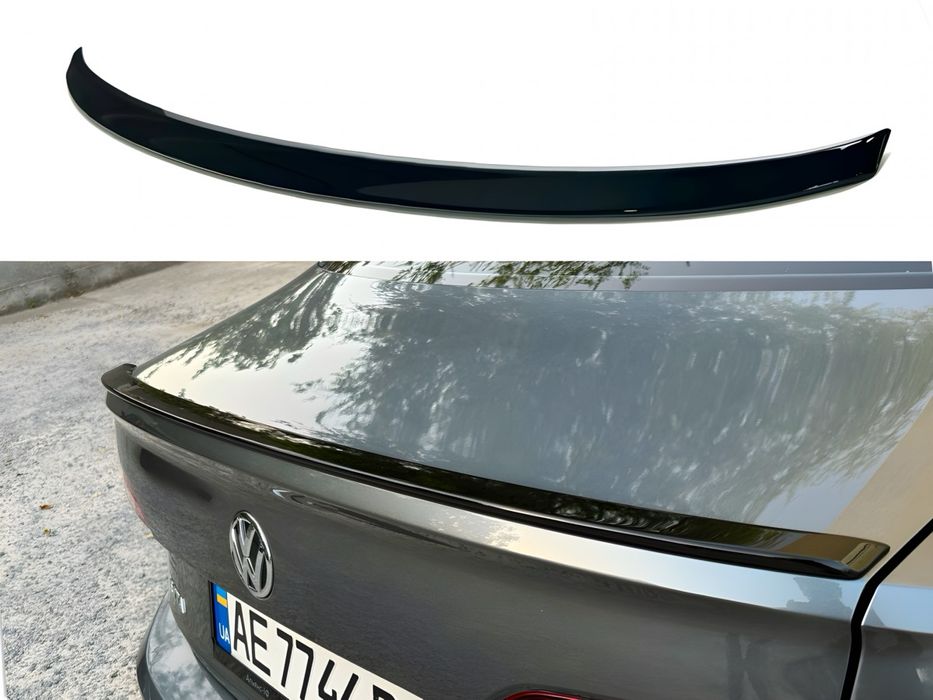 Спойлер ліп Volkswagen Jetta 7 2018+ ABS пластик, колір чорний глянець