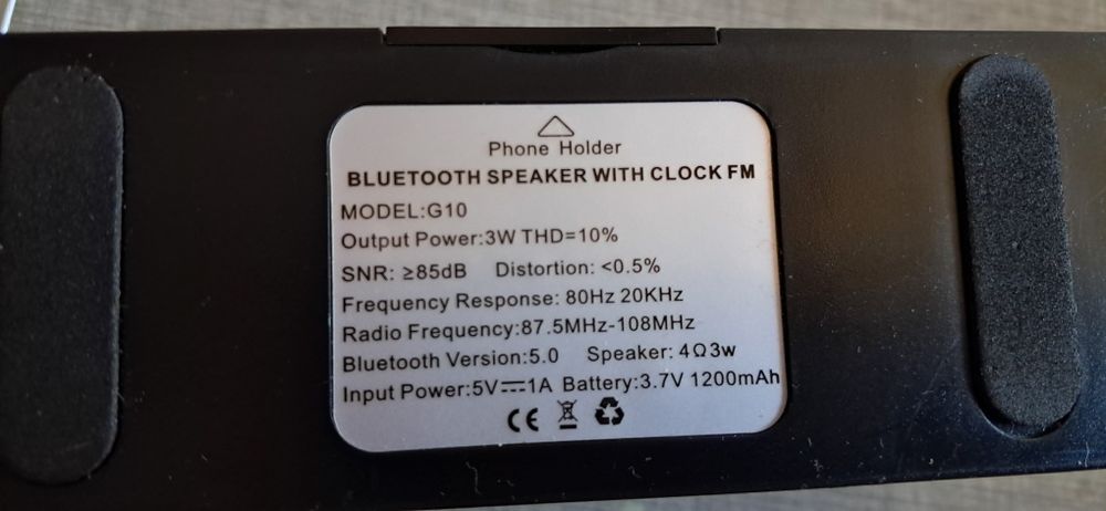 Цифровий годинник ,будильник,Bluetooth 5 .