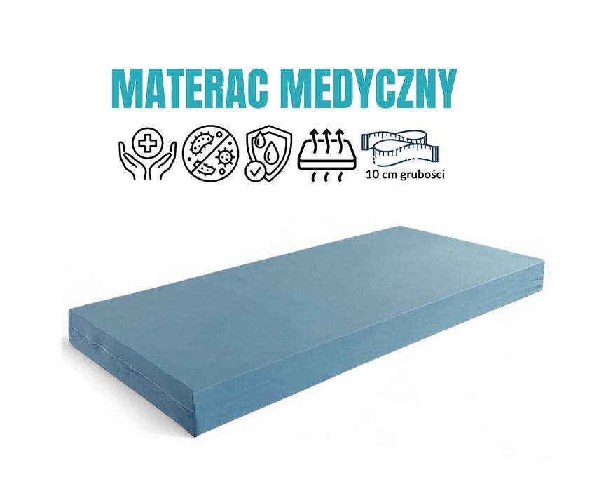 Materac medyczny rehabilitacyjny 90x200 cm antybakteryjny wodoodporny