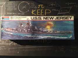 model plastikowy Monogram U.S.S. New Jersey skala 1:665