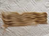 Doczepiane włosy clip in naturalny ciemny blond 60 cm 8 tresek