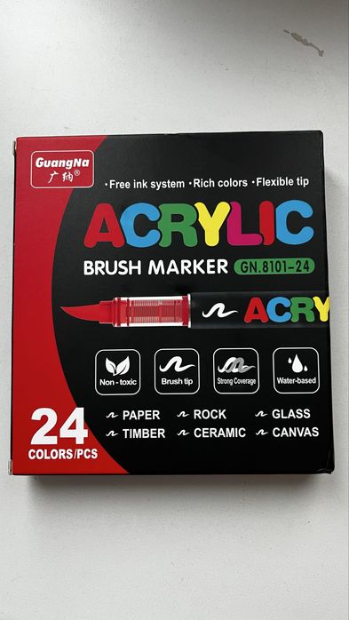 Акрилові маркери, 24 шт