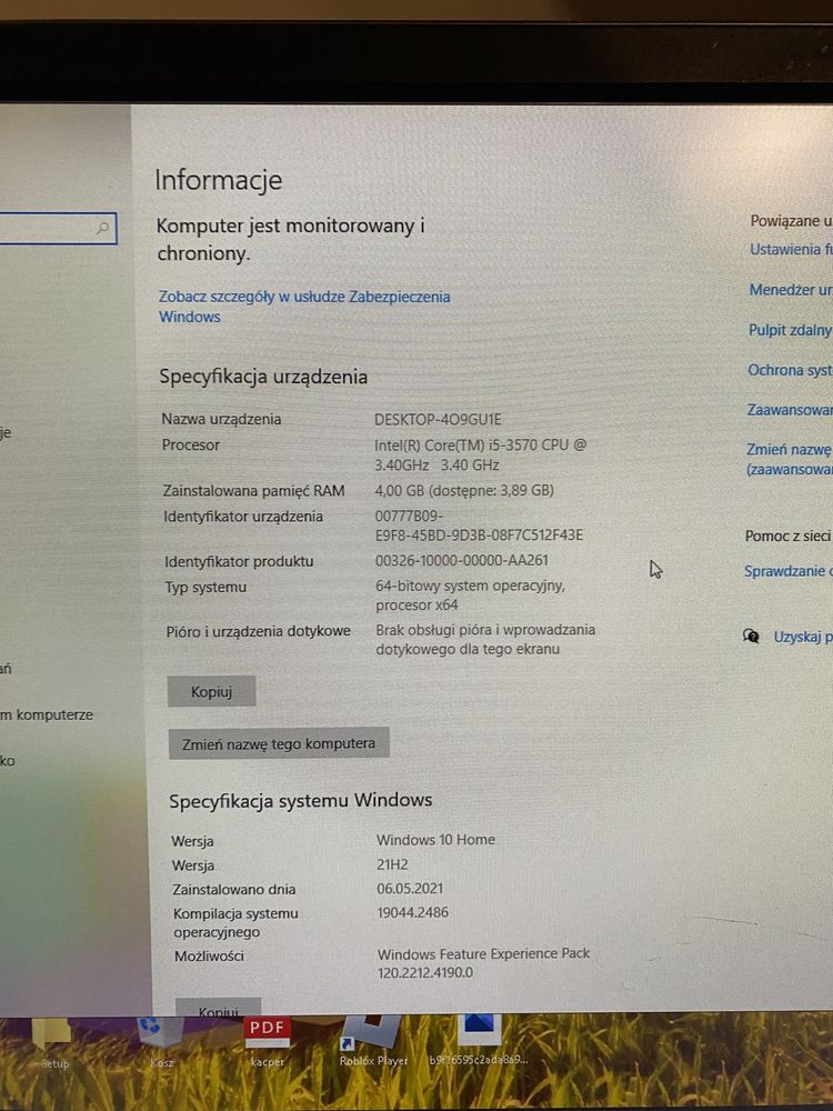 Komputer Dell Optiplex z monitorem