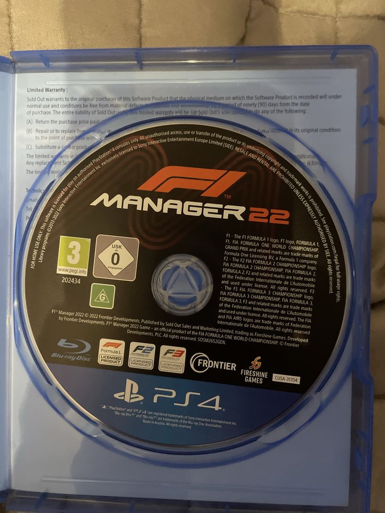 Gra ps4 F1 manager 22