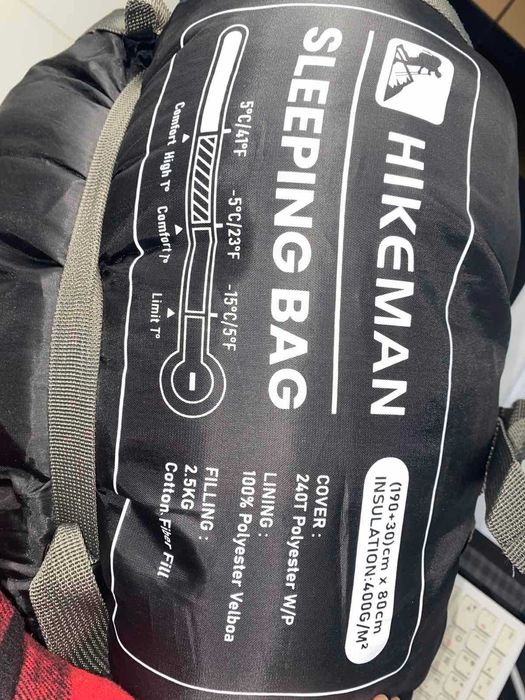 Теплий спальник, спальний мішок HIKEMAN пух+фліс