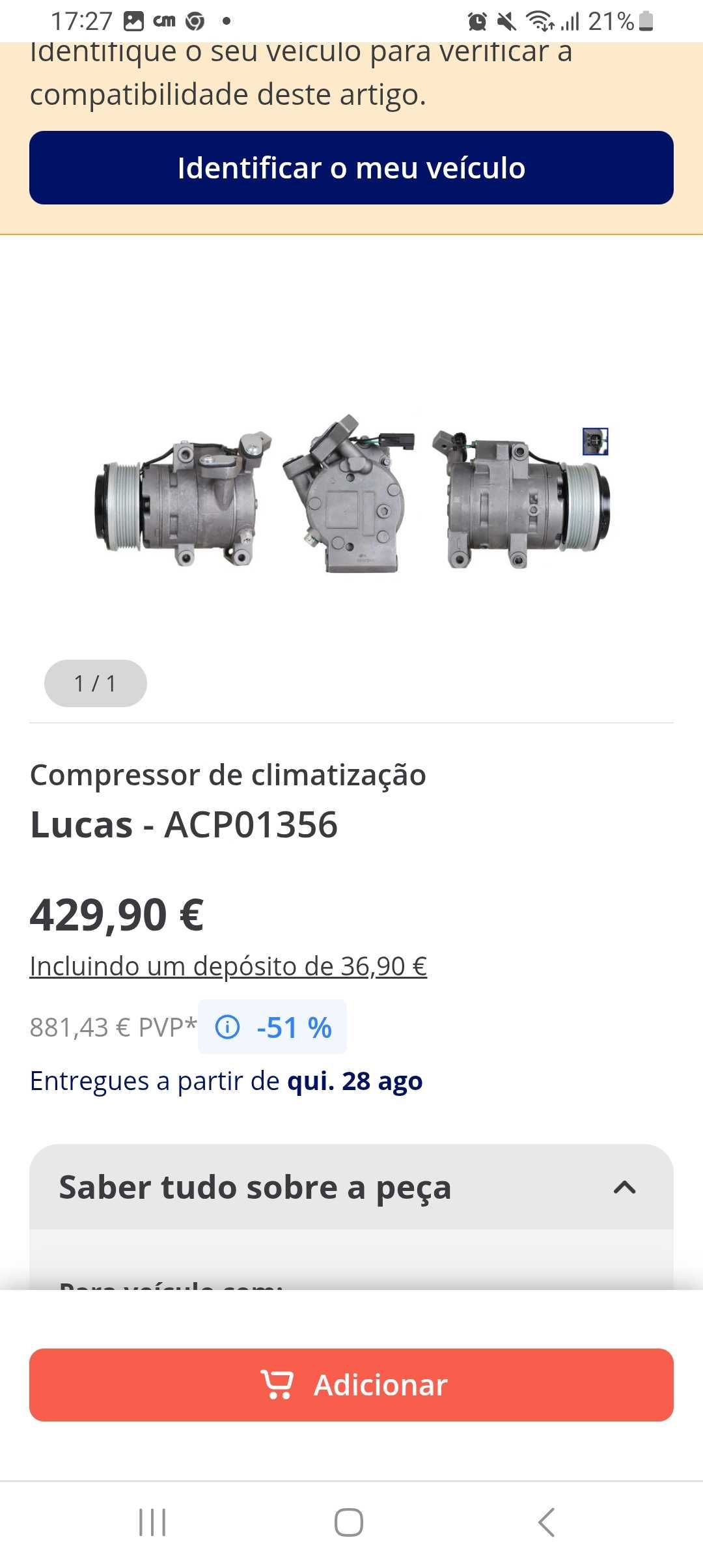 Compressor de ar condicionado  Ford ranger