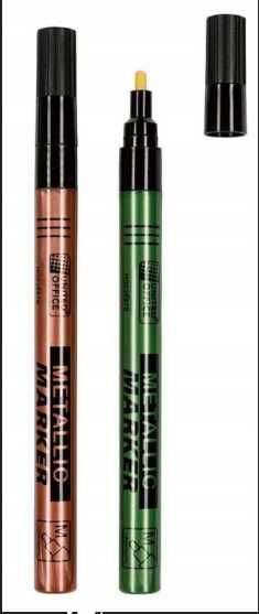 Marker dekoracyjny, do drewna, plastiku, do szkła United Office 2 szt.