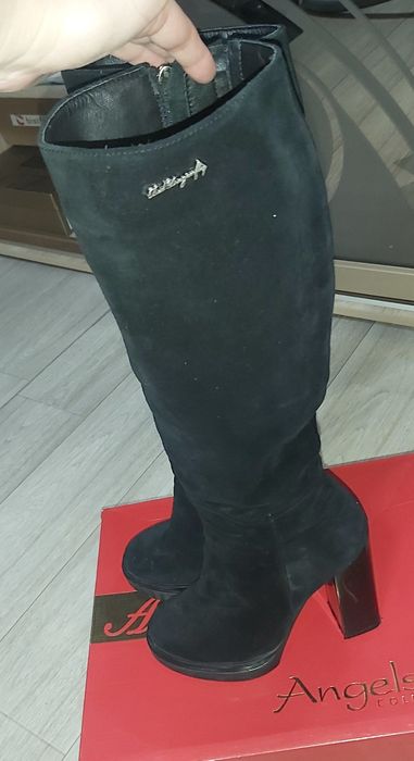 Замшевые   сапоги