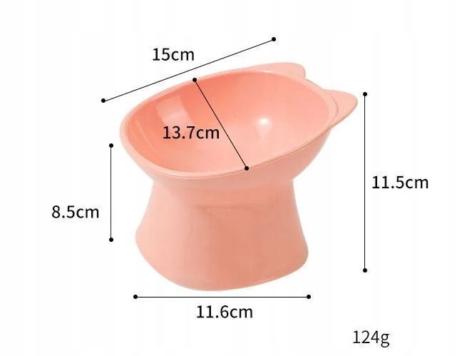 Miska na stojaku dla psa kota NA POKARM KARMĘ WODĘ POJEDYNCZA 280ml