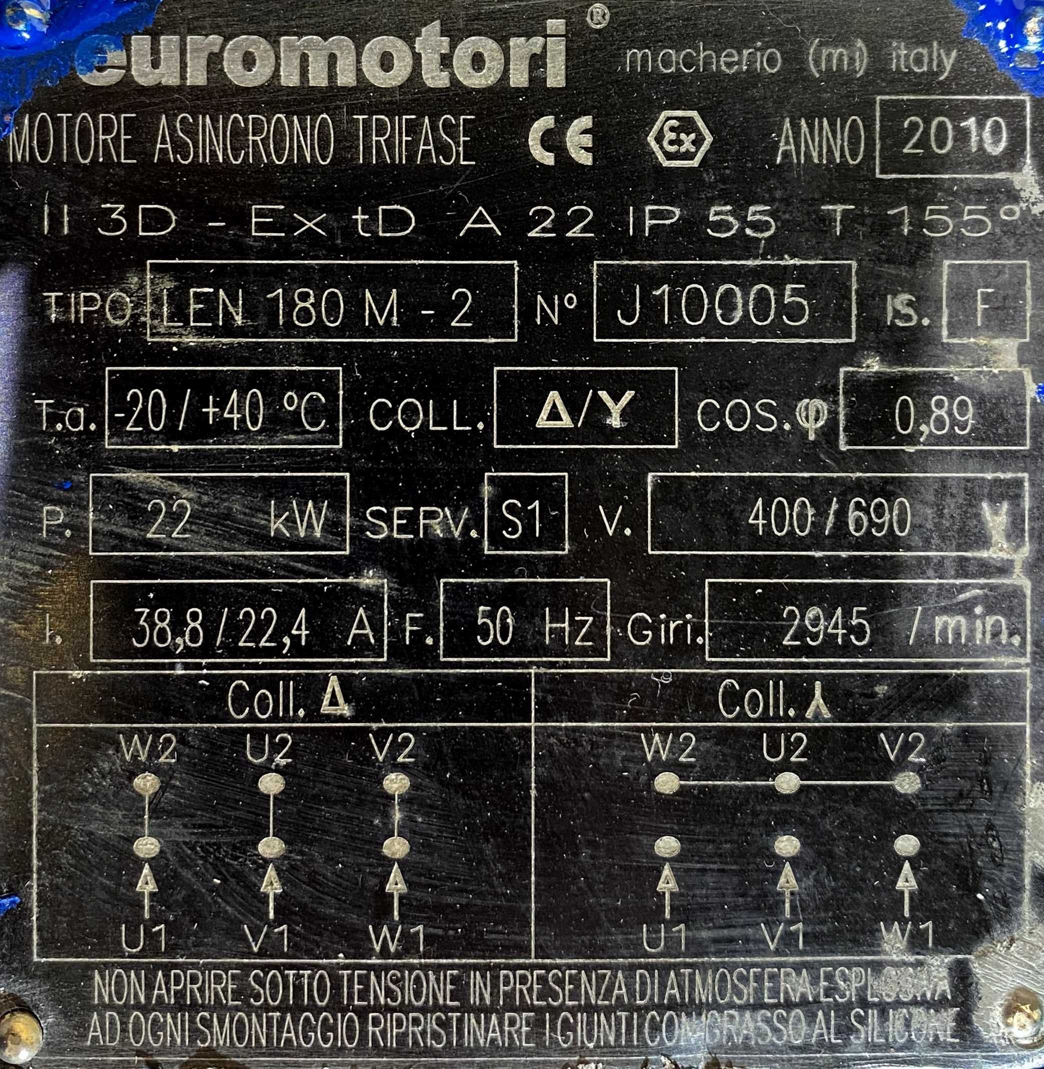 silnik elektryczny 22kW 2945obr.