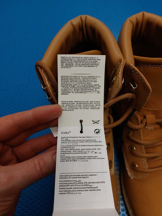 Trapery buty zara damskie nowe brązowe skórzane Timberlake prezent/39