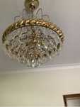 Lindo candeeiro em cristal com 5 lampadas lede