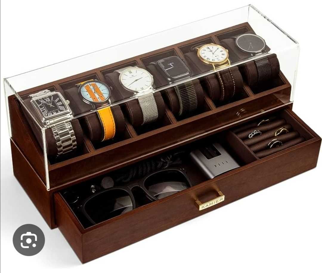 KAMIER Watch Box Case Organizer Display for Men