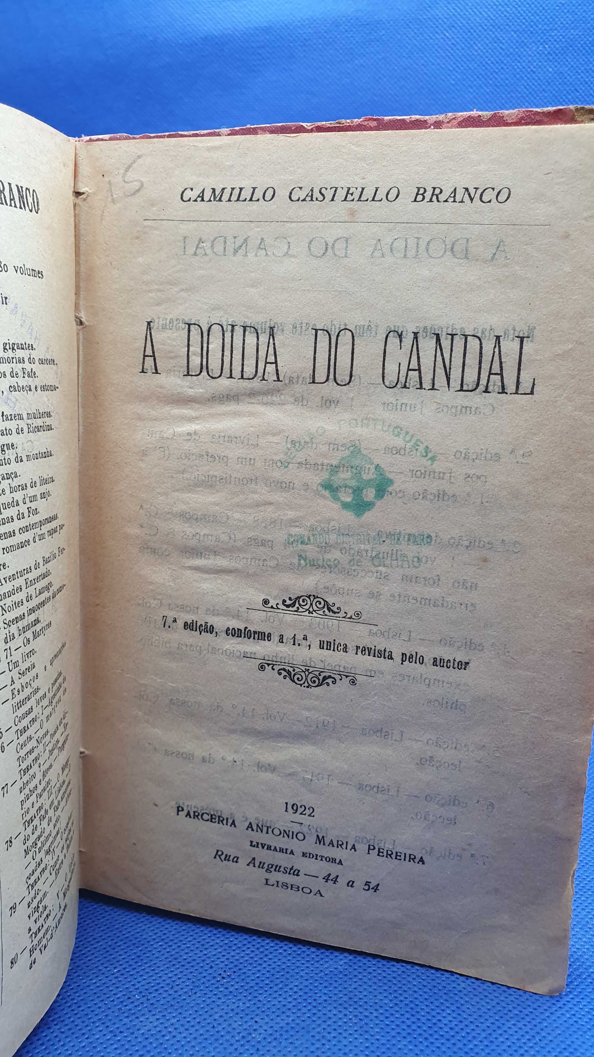 Livro - REF PAR1 - Camillo Castelo Branco - A Doida do Candal
