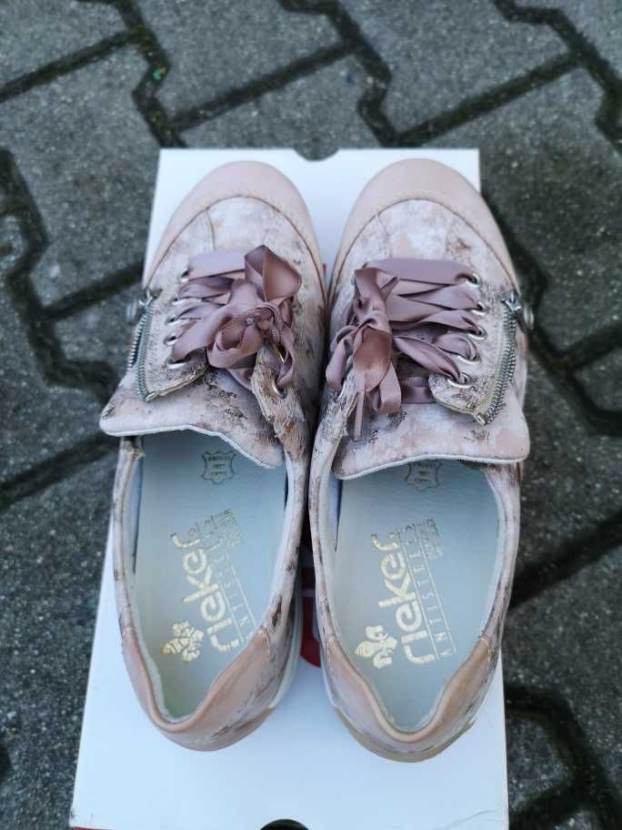 buty trampki sneakersy Rieker różowe 37 M3024-32 wiosna lato
