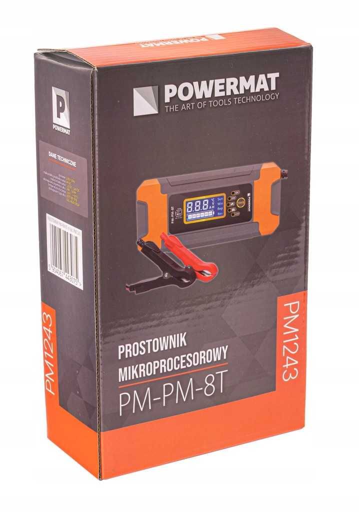 Prostownik MIKROPROCESOROWY Akumulatorowy 12/24V PM-PM-8T