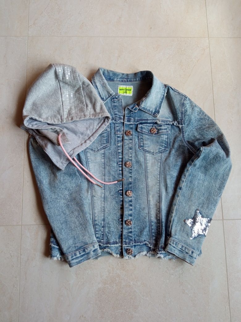 Bluza jeans 164 kurtka młodzieżowa dziewczynka wiosna lato BDB