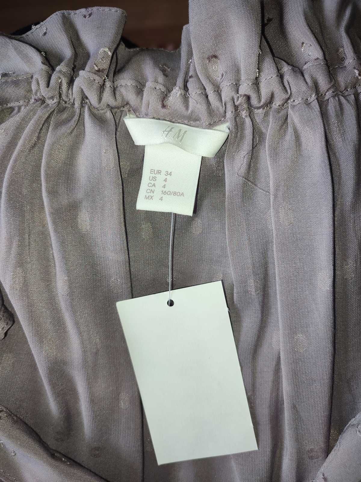 H&M bluzka damska 34 elegancka wiskoza nowa z metkami
