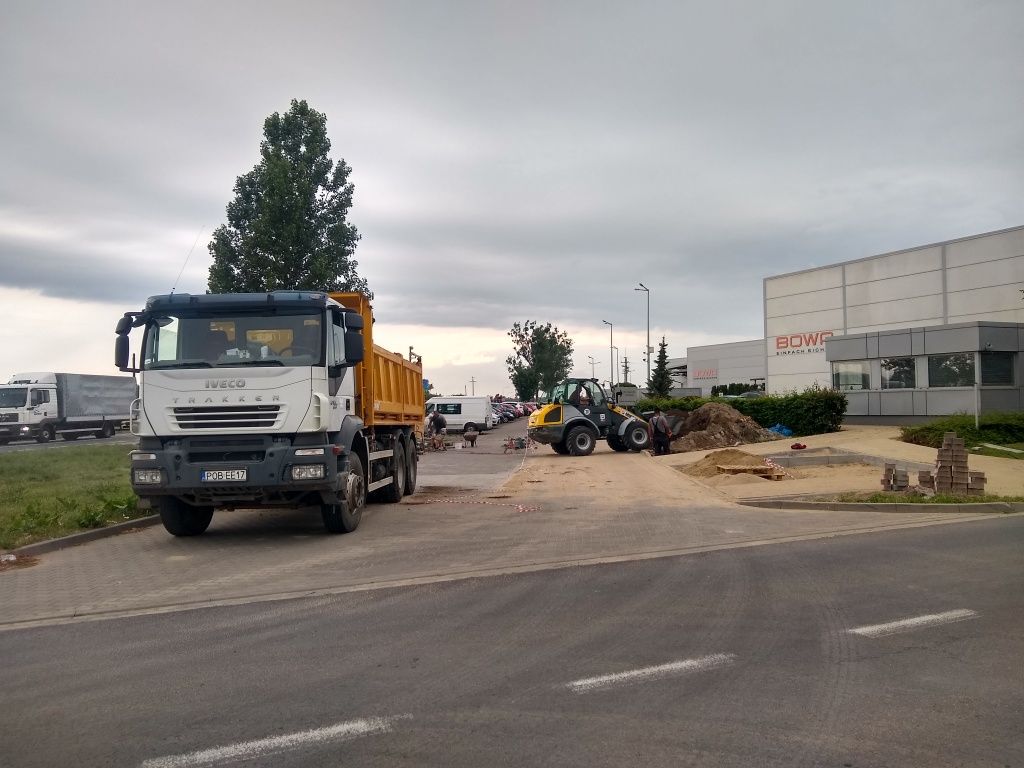 Uslugi wywrotką koparko ładowarką kucie młotem zagęszczarki zgrzewarki