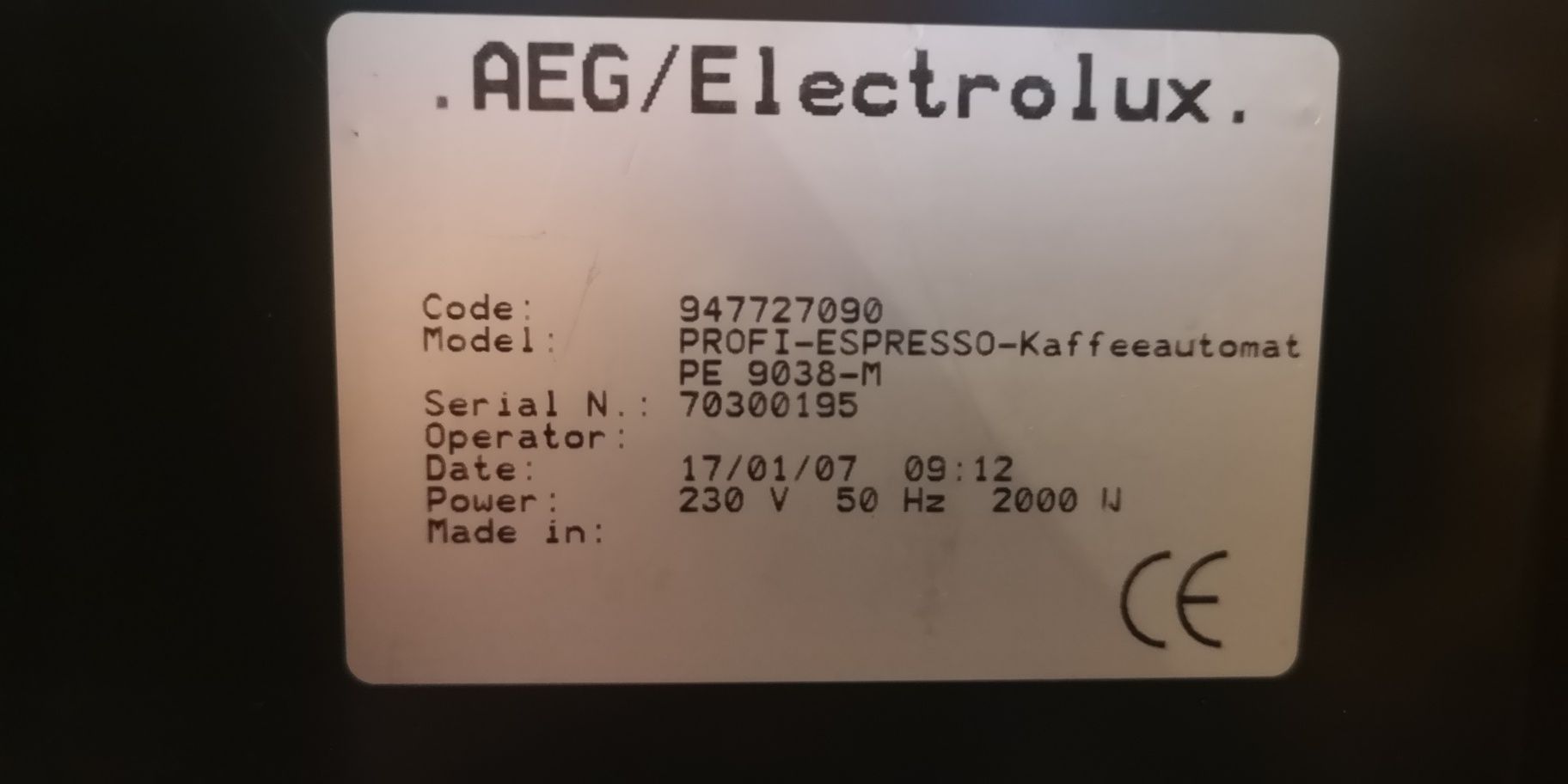 Express AEG Electrolux PE 9038-M