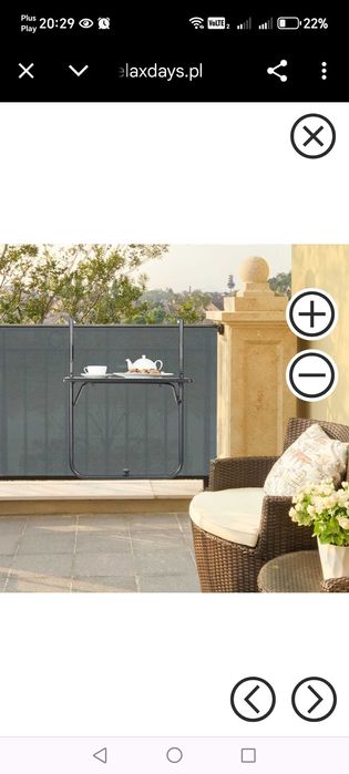 Stolik balkonowy relaxdays
