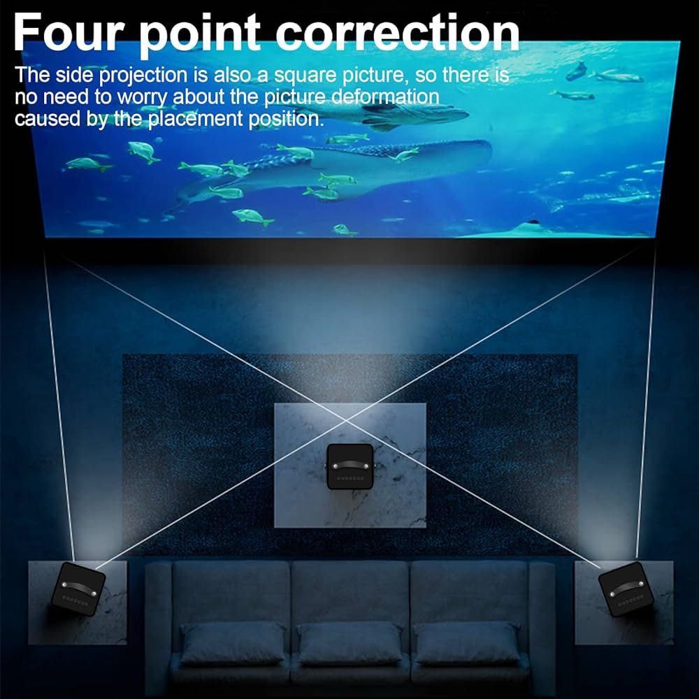 Projetor SUPBRO Full HD [IOS e Android) + de 100" polegadas
