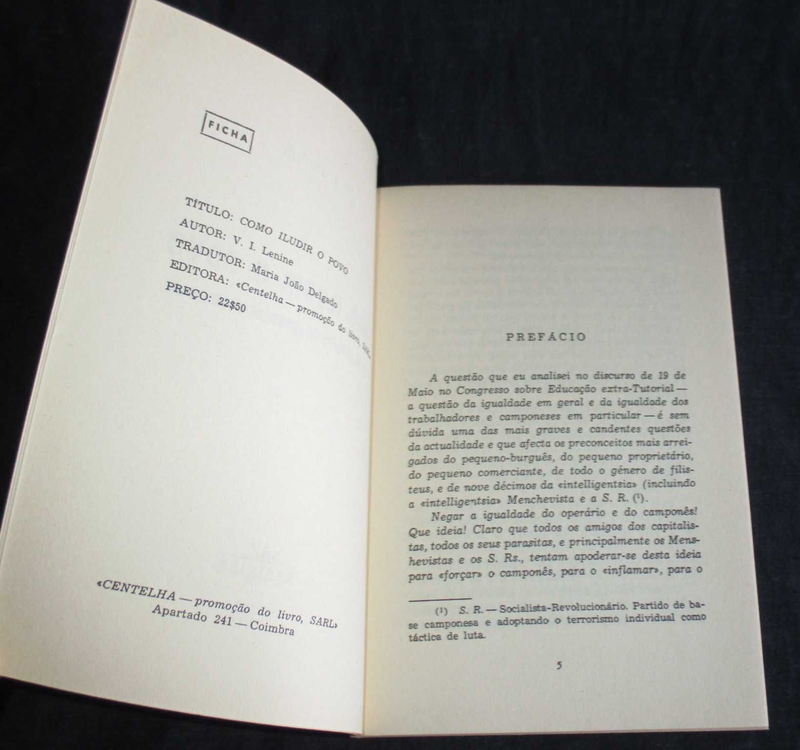 Livro Como Iludir o Povo Lenine 1974