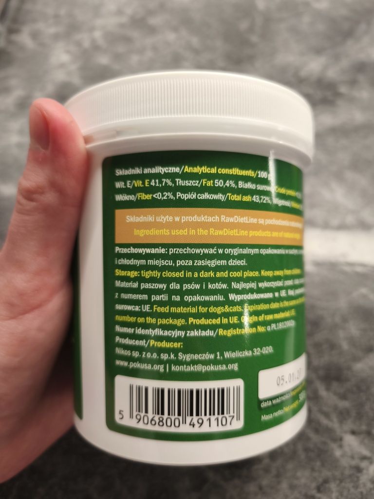 POKUSA RawDietLine Witamina E dla Psa i Kota