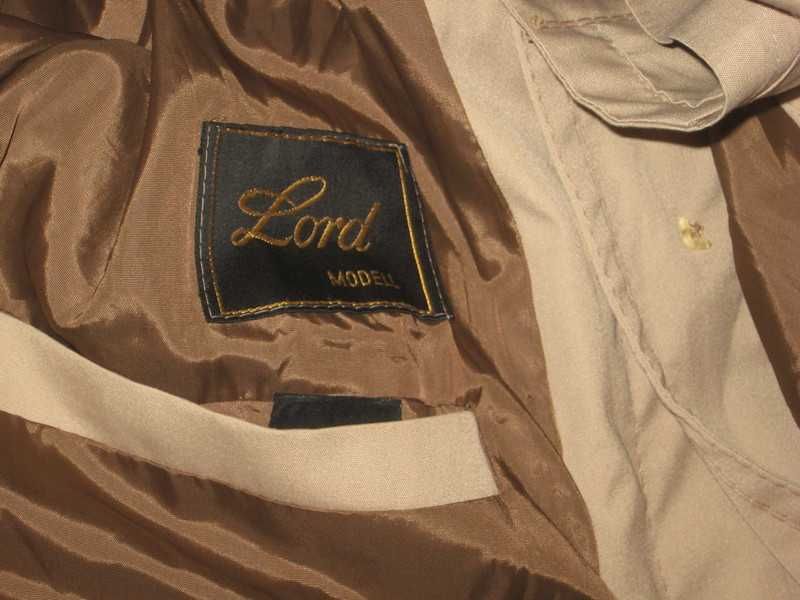 Płaszcz męski beżowy długi Lord Modell 54 duży 3 kieszenie elegancki