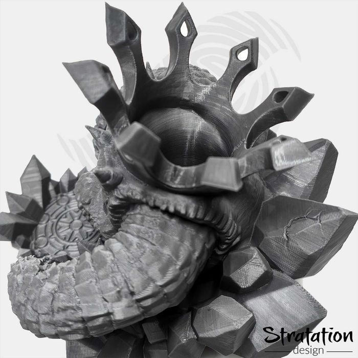 Demon King Skull Dice Tower 3D - Torre de Dados Épica p/ RPG