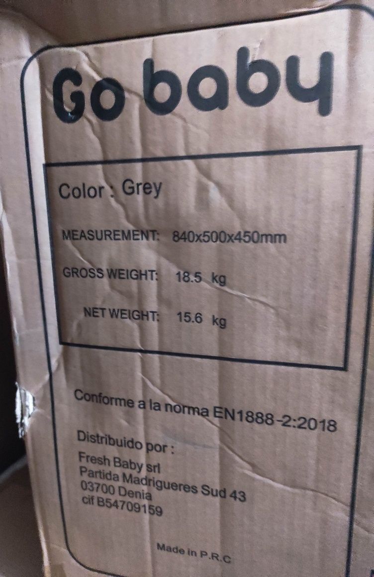 Go Baby Neo Wózek dziecięcy 3 w 1, Grey Nowy