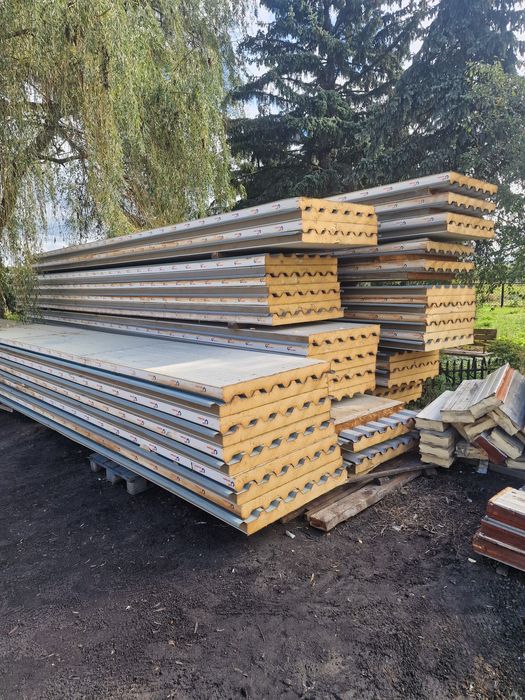 Płyta warstwowa dachowa 8 cm piana  szara