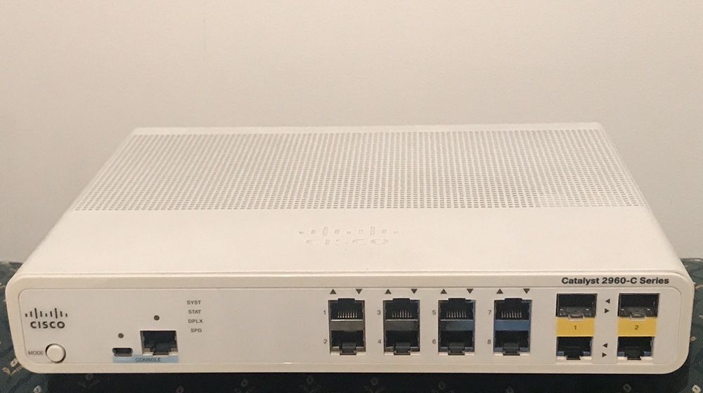 Cisco Switch 12 Portas com Gestão IOS silencioso sem ventoinha