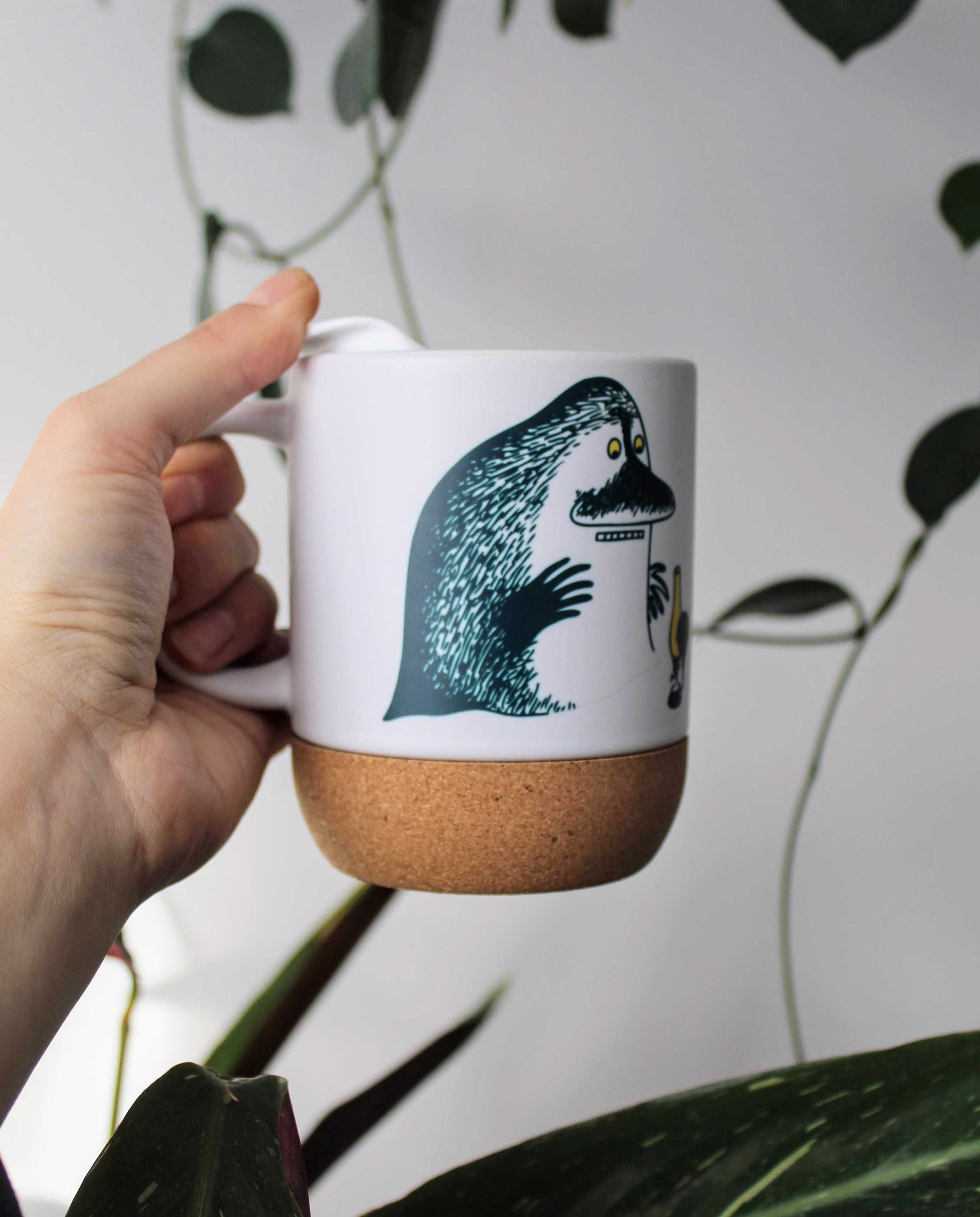 Kubek Buka i lampa Muminki, z pokrywką i podstawką, 300ml
