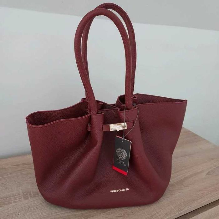 Bordowa Shopper bag szoperka torebka Vince Camuto