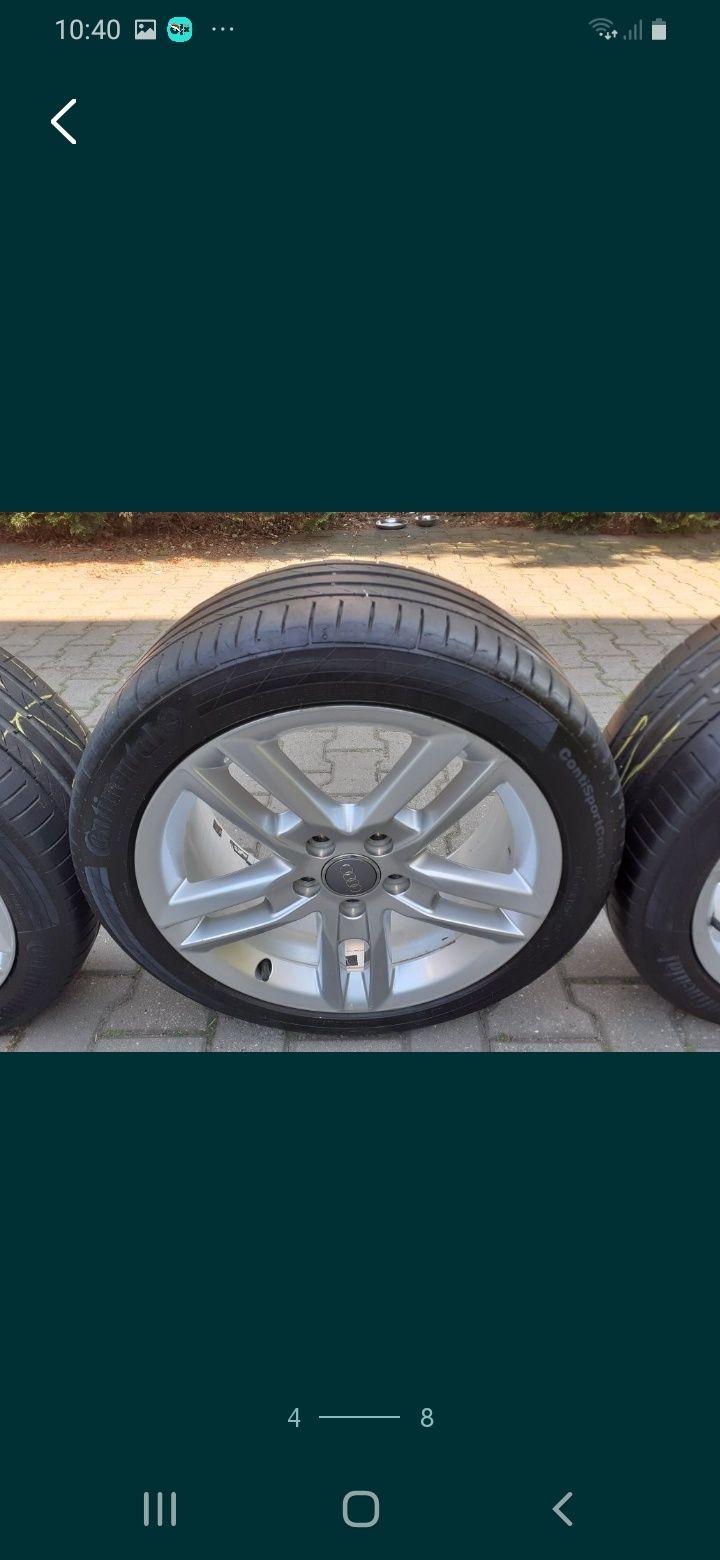 Audi Koła letnie Alufelgi 17 5x112 7Jx17H2 Oryginał Opony 225 45r17