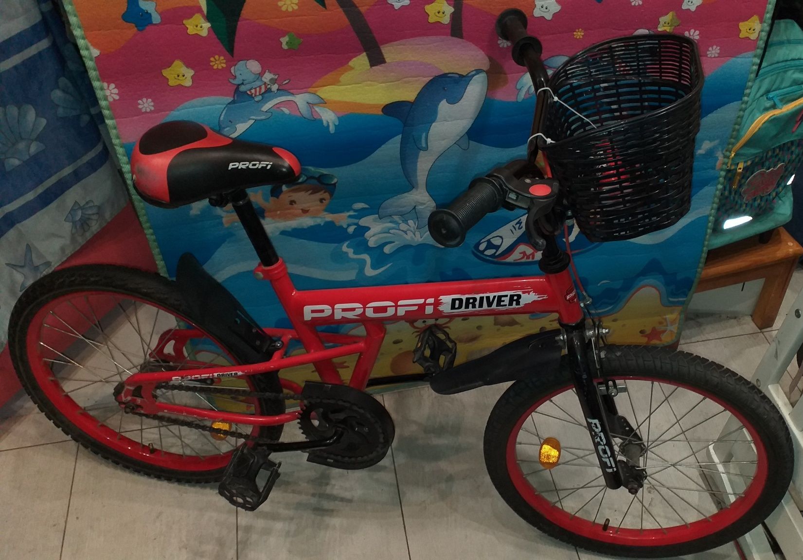 Продам детский велосипед на 20 дюймов диаметр колес+корзинка..