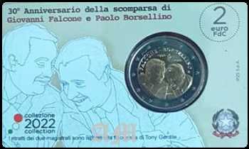 ITÁLIA - 2 € 30 Anos da Morte de Falcone e Borsellino 2022