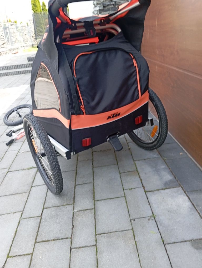 Przyczepka rowerowa dla dzieci 2 dwu osobowa ktm jogger wózekk dw