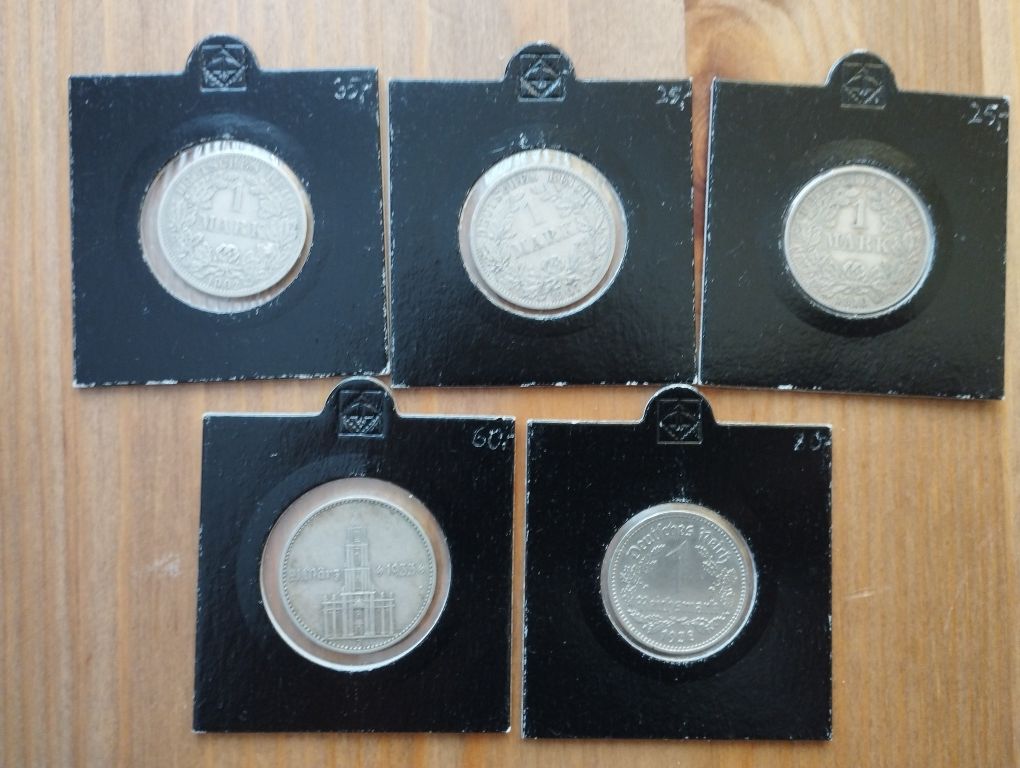 Monety srebrne, Niemcy, zestaw monet 8