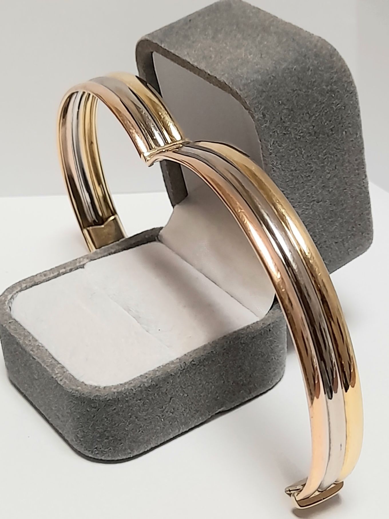 Bransoleta Złota Bangle Kolorowa Jedyna zloto 14k