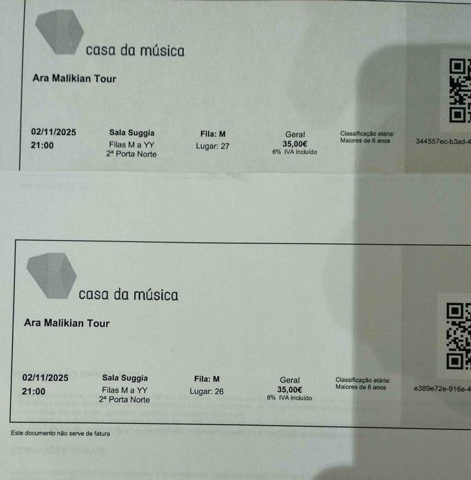 Venda Bilhetes Casa da Musica Ara Milikian