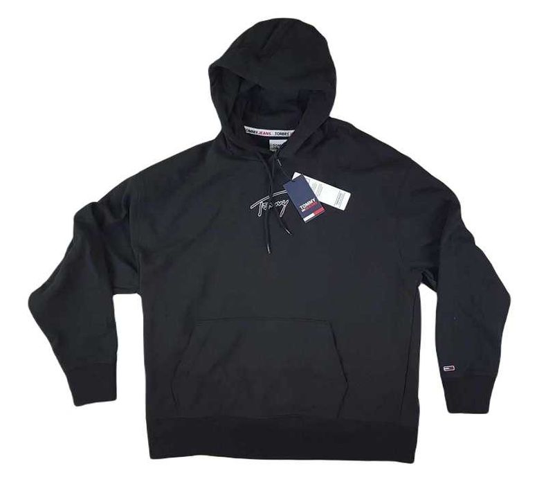 Tommy Hilfiger męska bluza z kapturem Tommy Jeans -Relaxed czarna -XXL