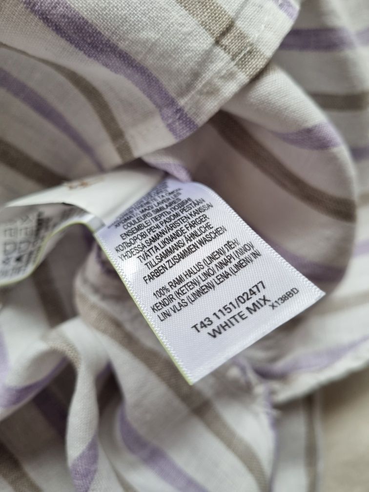 Lniana damska koszula 12 40 L M&S Marks & Spencer