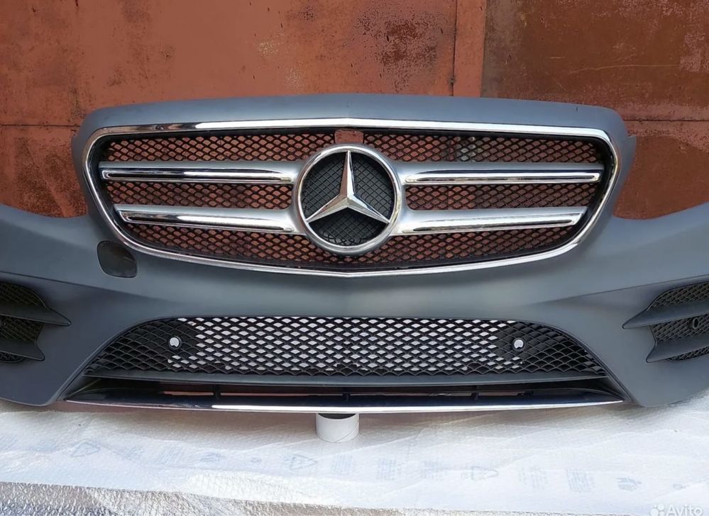 Бампер передний Mercedes Benz E class W213 AMG решетка радиатора