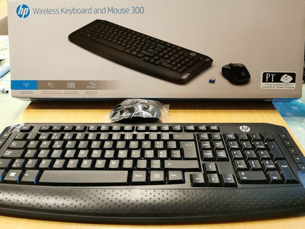 Teclado e rato wireless HP 300 - NOVO