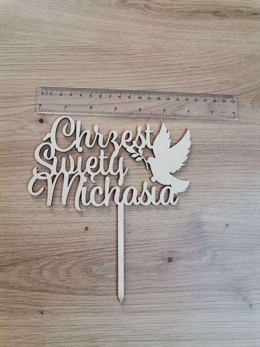 topper na tort "Chrzest Święty Michasia"