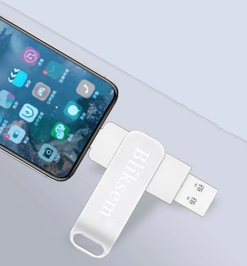 Продам металеву USB-флешку 3-в-1 на 64Гб