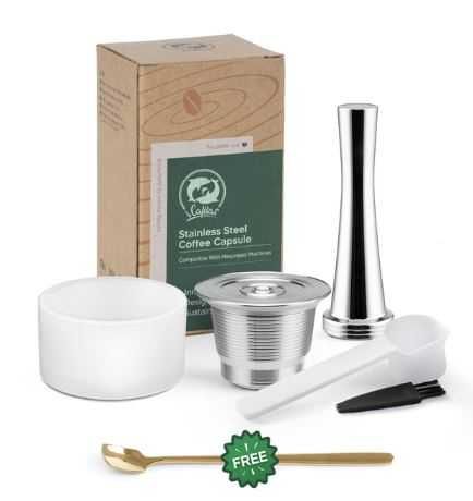 Kit Cápsula De Café/Chá/Cacau Reutilizável Nespresso Aço Inoxidável