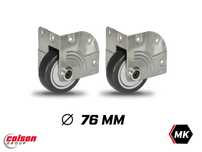 Koła COLSON 76mm  NAROŻNE zestaw kół do flightcase skrzyni case FV 23%